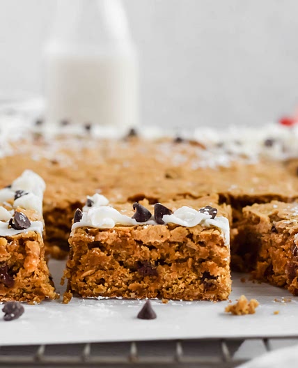 Oatmeal Chocolate Chip Blondies Recipe