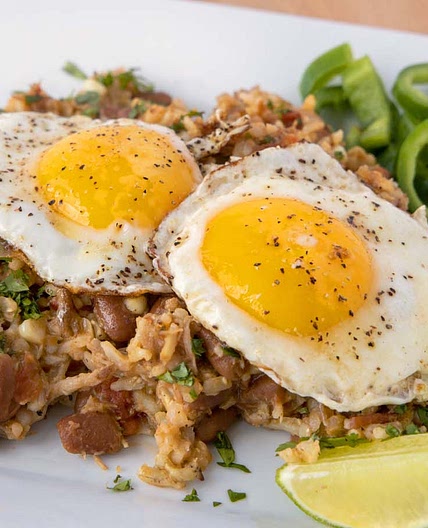 Cowboy Fried Rice with Pulled Pork & Chili Beans