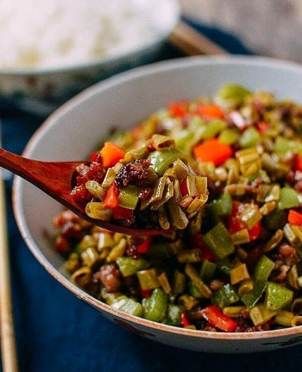 Pickled Long Beans with Pork Stir Fry