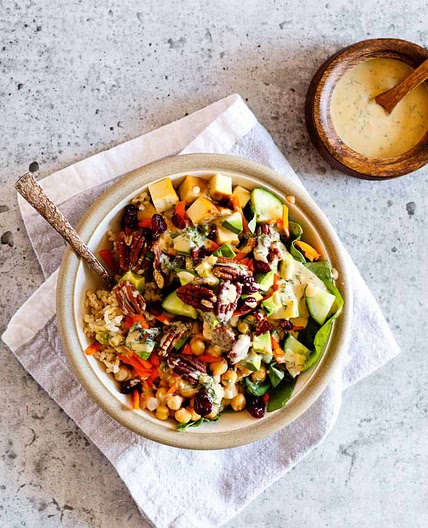 Vegan Goddess Bowl with Tahini Dressing