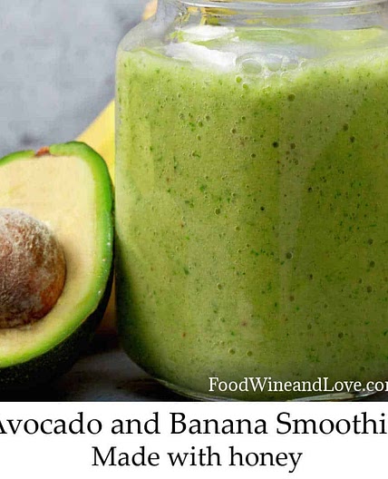 Avocado Banana Smoothie Made With Honey