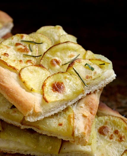 Authentic Italian Potato Pizza (Pizza con Patate) with Yellow Idaho® Potatoes