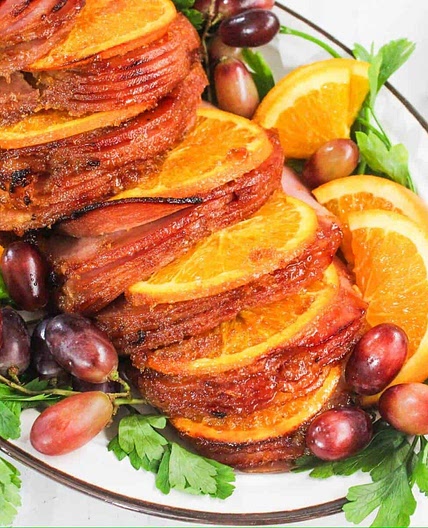 Orange Glazed Air Fryer Ham