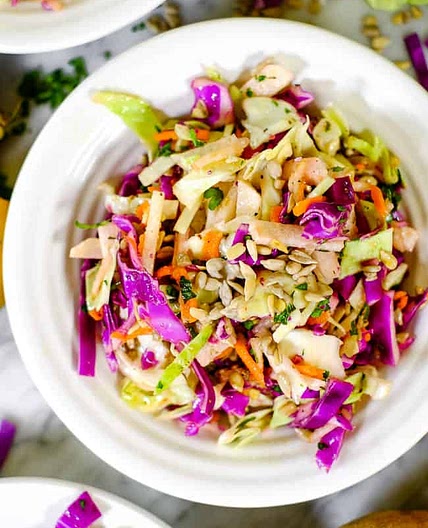 Easy Coleslaw Recipe (Whole30) No Mayo