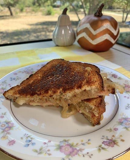 French Onion & Apple Grilled Cheese