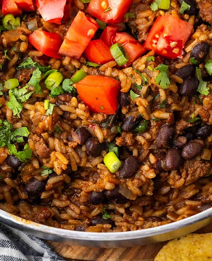 Mexican Beef and Rice Skillet