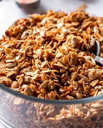 The Best Toasted Maple Sesame Granola - Sweetened with Maple Syrup