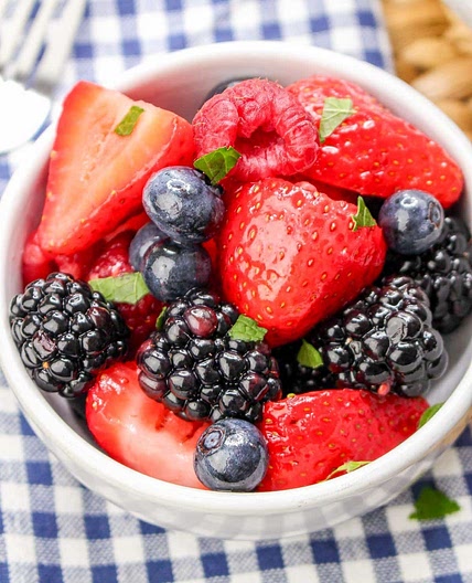 Summer Berry Fruit Salad with Simple Honey Lemon Dressing Recipe