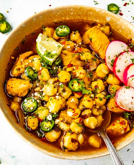 Easy Chicken Pozole Rojo Recipe