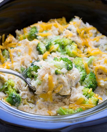 Slow Cooker Chicken, Broccoli and Rice Casserole
