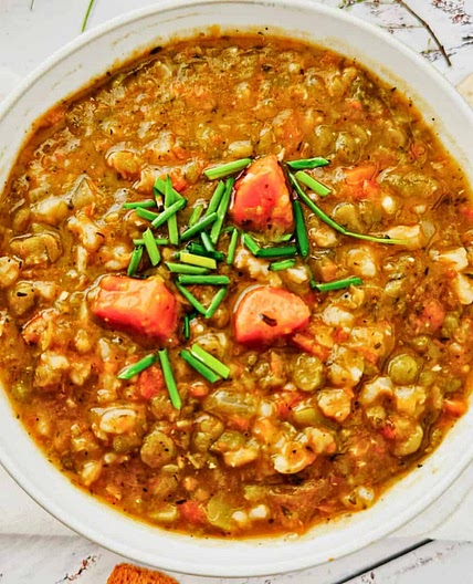 Vegan Split Pea Soup with Barley Butternut Squash