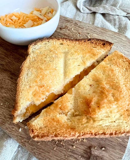 Air Fryer Grilled Cheese with Mayo