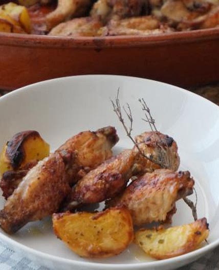 Receta de Alitas de pollo al horno con patatas