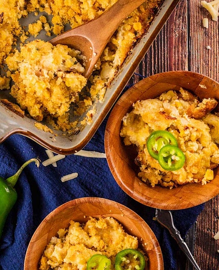 Cheddar Jalapeno Cornbread Pudding