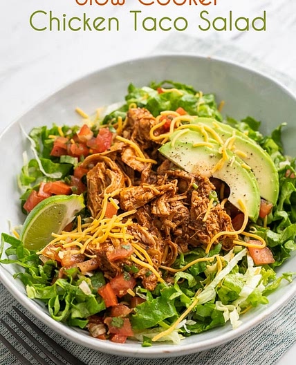 Slow Cooker Chicken Taco Salad
