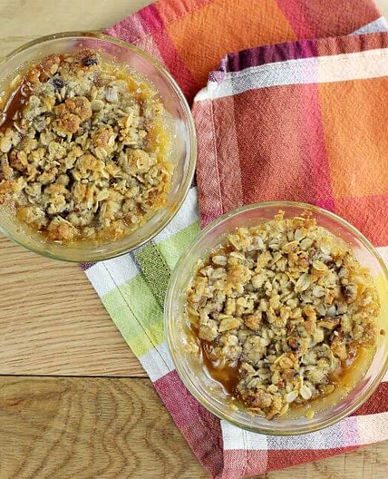 Rhubarb Crisp For Two