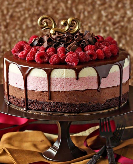 Chocolate Raspberry Mousse Cake