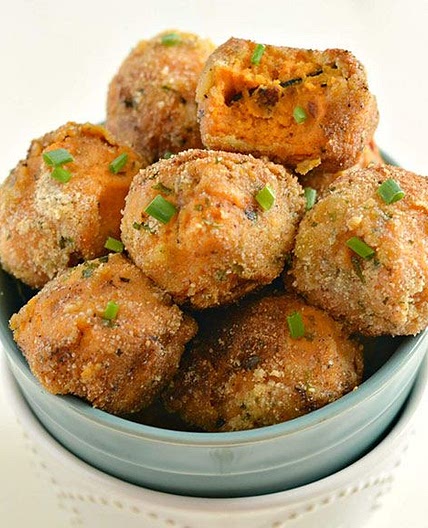 Loaded Mashed Sweet Potato Balls