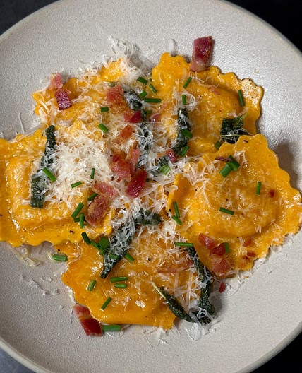 Brown Butter Sage Butternut Squash Ravioli
