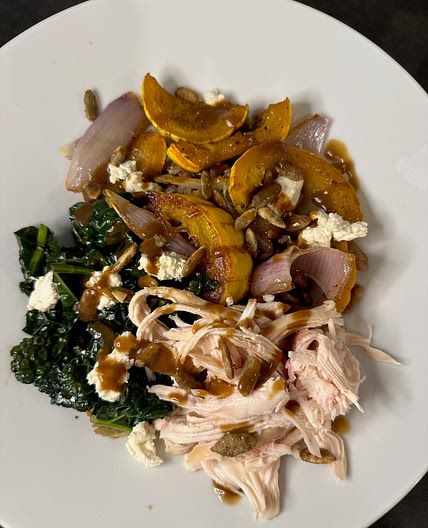 Fall Harvest Bowl with Maple Miso Vinaigrette