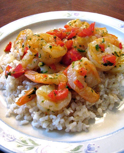Shrimp and Bell Pepper Skillet