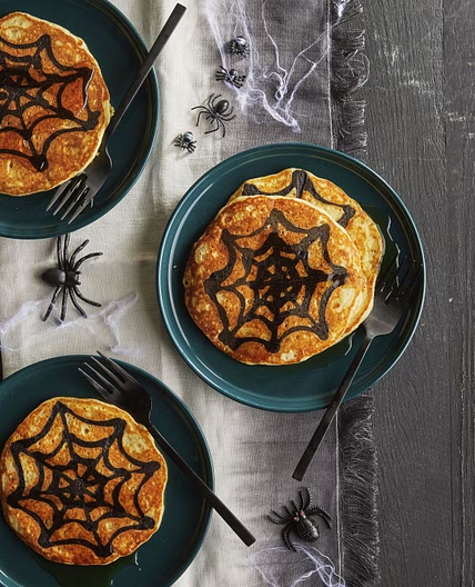 Halloween Spiderweb Pancakes