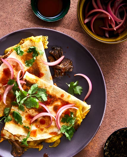 Crispy Mushroom Quesadillas