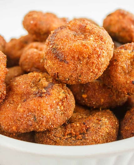 Crispy Deep-Fried Breaded Mushrooms
