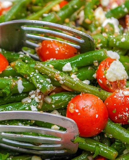 Tomato Green Bean Salad with Feta Recipe