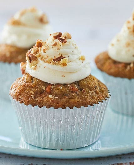 Carrot Cake Cupcakes with Cream Cheese Frosting