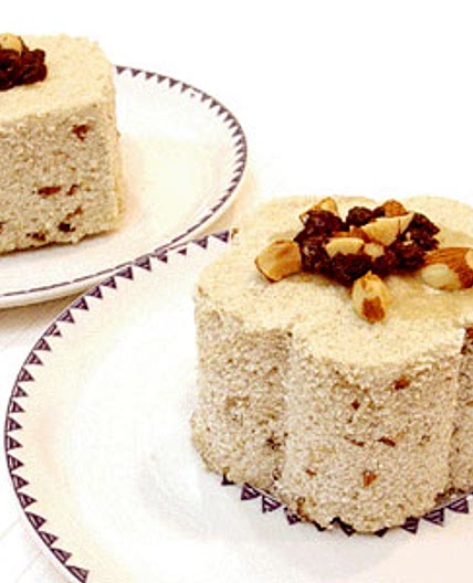 아몬드녹차설기