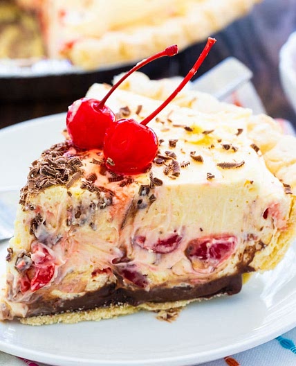 Cherry Almond Mousse Pie