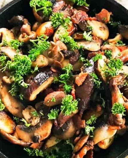 Mushroom Side Dish with Bacon