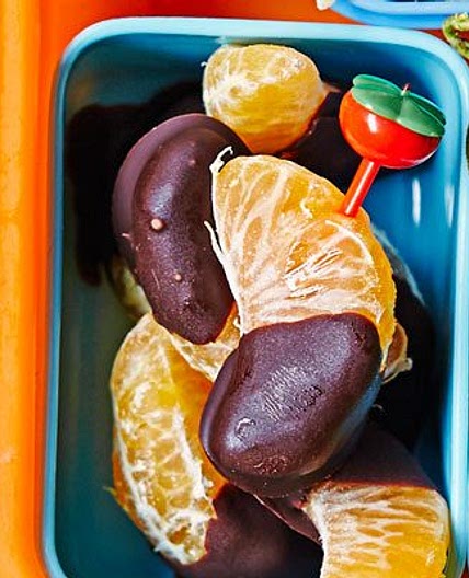 Choco-dipped tangerines