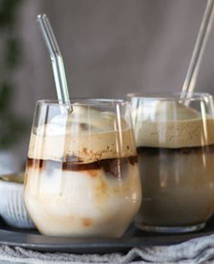 Coconut Vanilla Iced Coffee with Coffee Whip