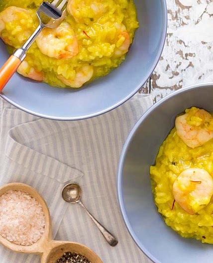 Prawn and saffron risotto