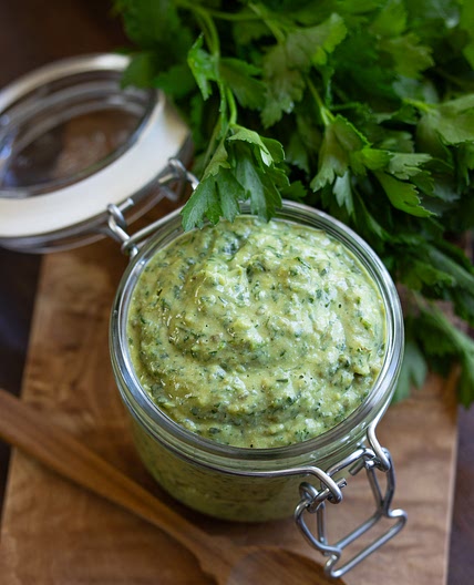 Italian Salsa Verde with Salmon