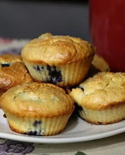 Keto Lemon Blueberry Muffins