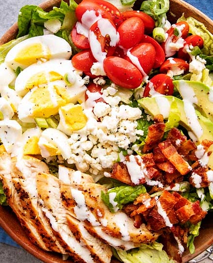 Keto Cobb Salad with Ranch Dressing