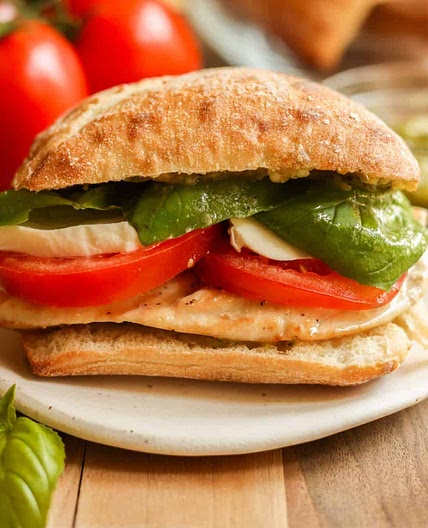 Chicken Caprese Sandwich on Ciabatta