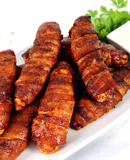 Bacon Wrapped Air Fryer Chicken Tenders