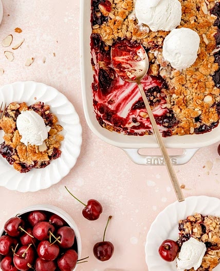 Cherry Almond Crisp