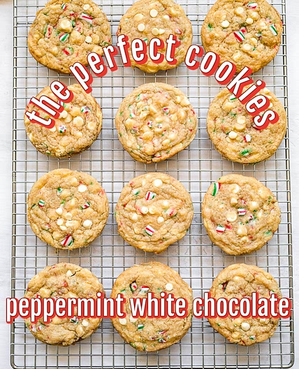 EASY PEPPERMINT WHITE CHOCOLATE CHIP COOKIE RECIPE