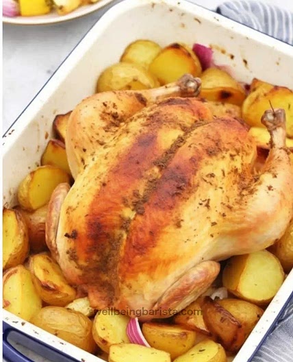Slow Roasted Whole Chicken With Potatoes