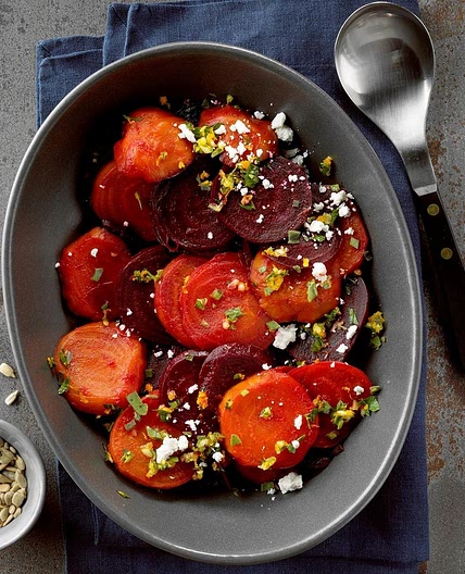 Roasted Beets with Orange Gremolata and Goat Cheese