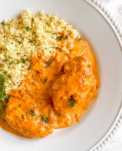 Roasted Red Pepper Chicken (Skillet Recipe)