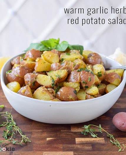 Warm Garlic Herb Potato Salad