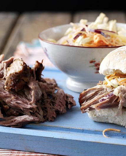 Pulled pork with spicy coleslaw