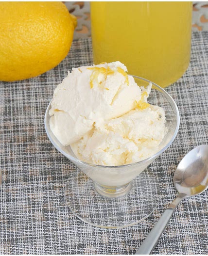 Gelato alla ricotta e limoncello