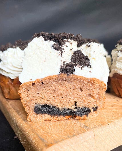 Oreo Crumb Cupcakes with Cream Cheese Frosting